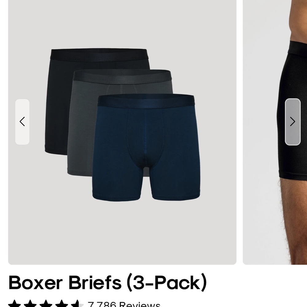 True Classic Black Boxer Briefs 3-Pack - Picture 3 of 4
